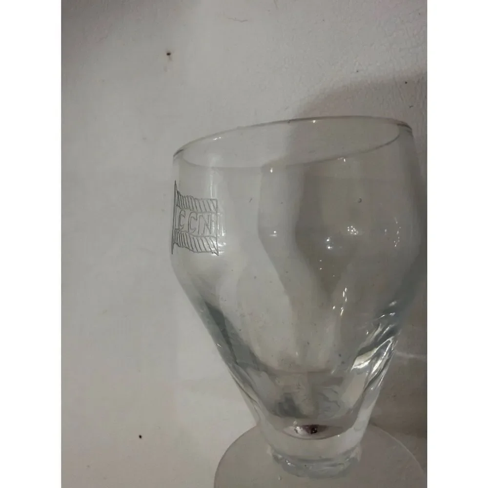 Liquor Toasting Cordial Sherry Glasses 2 Ounces Each CNN Flag Marked Set Of 3